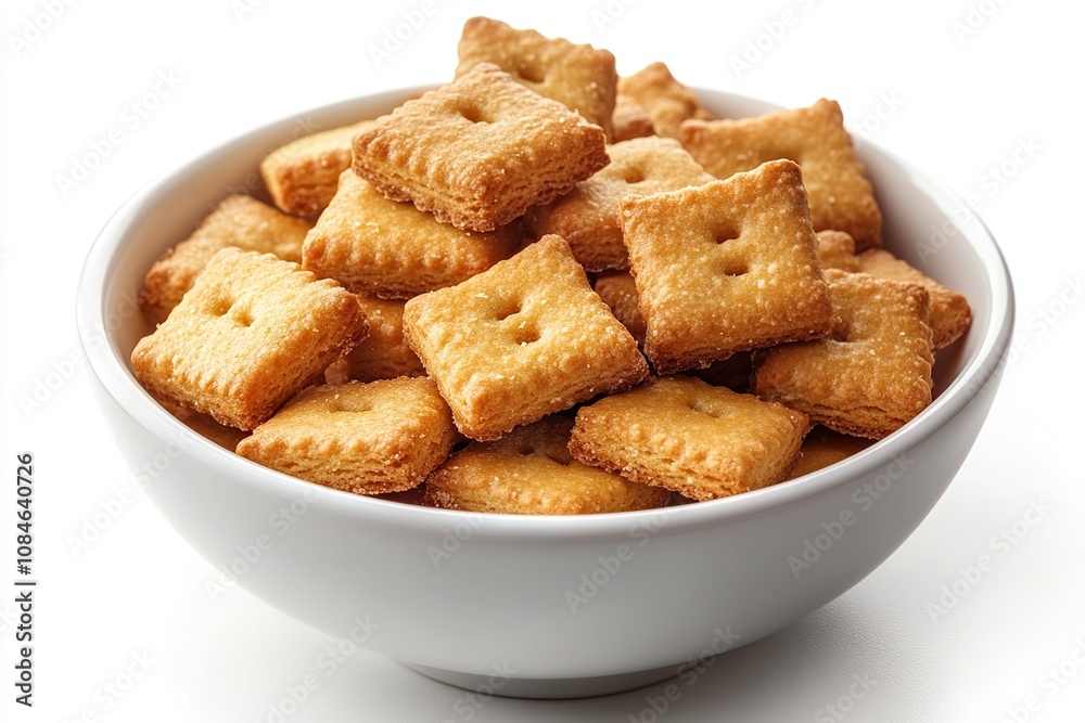 Square-Shaped Cookies in a White Bowl Square-Shaped Cookies in a White Bowl