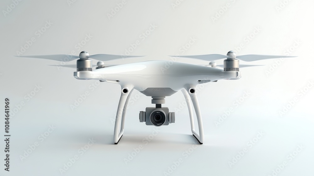 a drone with camera on a white background a drone with camera on a white background