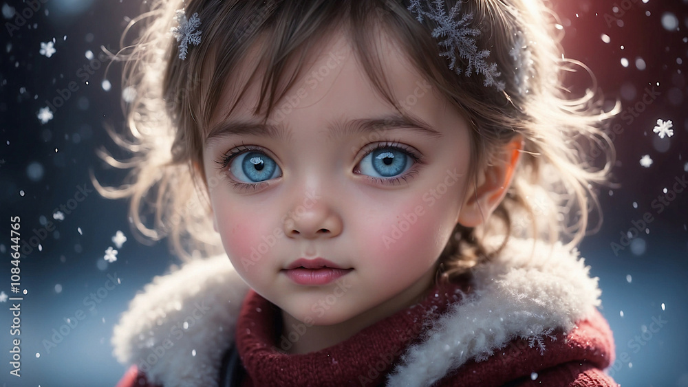 Stunning Blue Eyed Child in the Snow - Winter Child with the most Beautiful Blue Eyes Stunning Blue Eyed Child in the Snow - Winter Child with the most Beautiful Blue Eyes