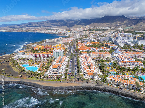 Tenerife, Canary Islands, Spain 11.03.2024 Playa Las Americas, Aerial Image. 3rd November 2024 photo