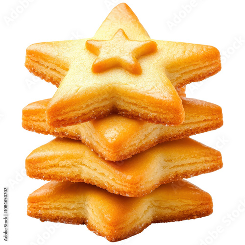 Stack of Delicious Star-Shaped Cookies