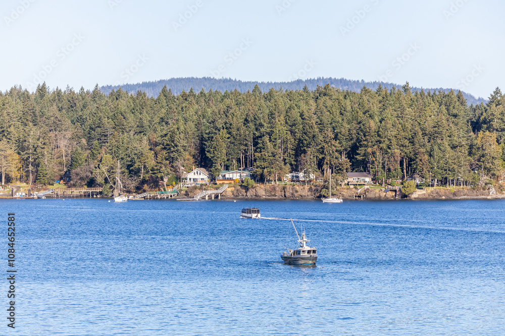 Scenic View of Gulf Islands Near Victoria, Vancouver Island Scenic View of Gulf Islands Near Victoria, Vancouver Island