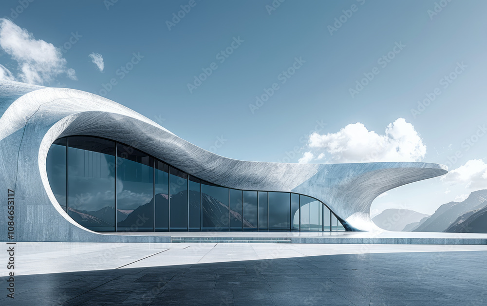 Minimalist modern art building space structure Minimalist modern art building space structure