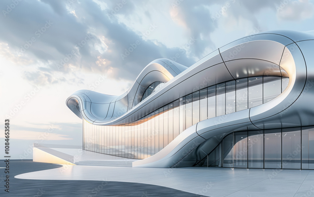 Minimalist modern art building space structure Minimalist modern art building space structure