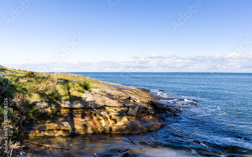 Scenic Coastal View of Galiano Island in British Columbia photo