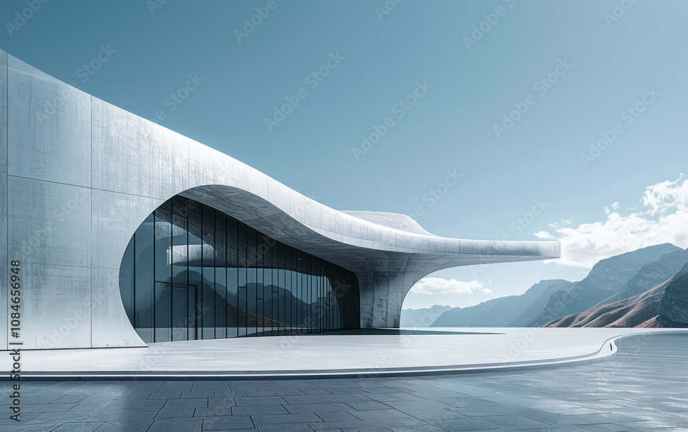 Minimalist modern art building space structure Minimalist modern art building space structure