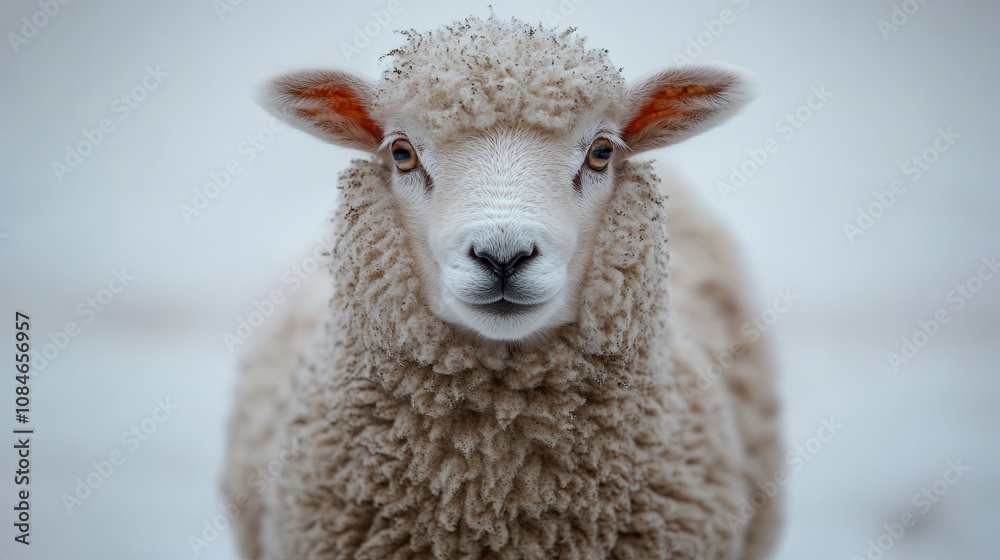 Obraz premium a sheep standing on a white background