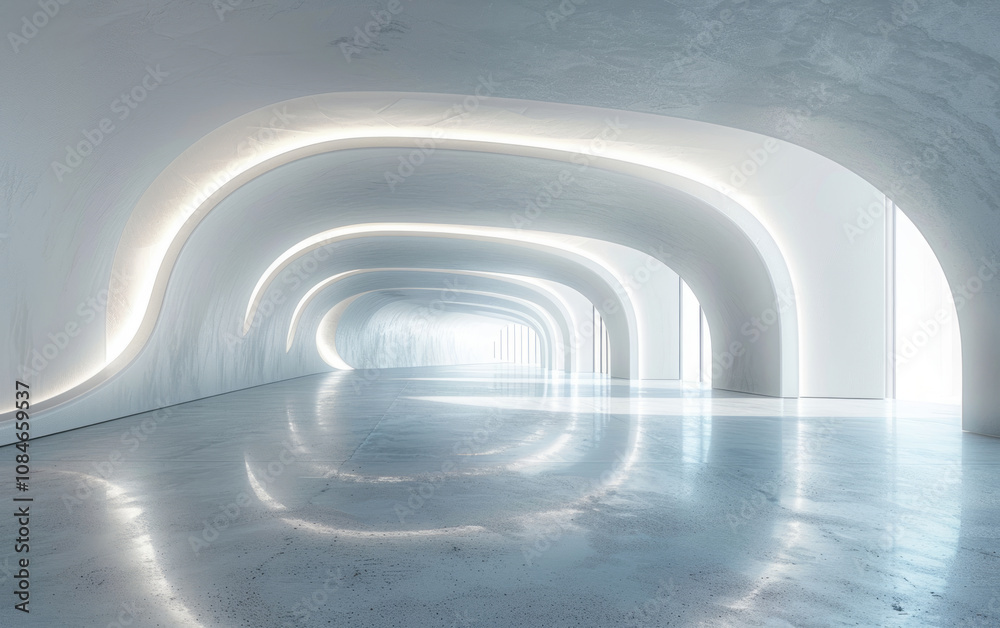 Obraz premium Minimalist modern art building space structure