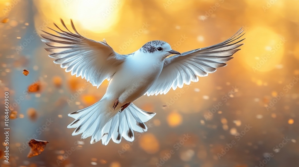 Obraz premium a white and black bird