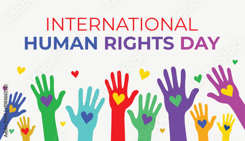 Vector illustration of Human Rights Day background.