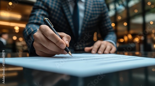 businessman checking contract documents manage documents and agreements contract signing and business cooperation commercial signing agreement and approval confirmation of contract documents