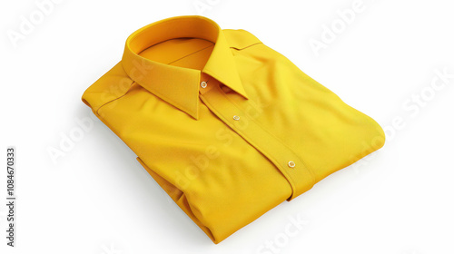 yellow shirt isolated on white