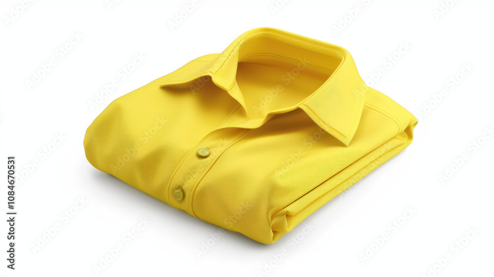 yellow shirt isolated on white