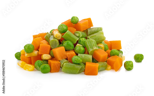 Mixed vegetable on transparent png