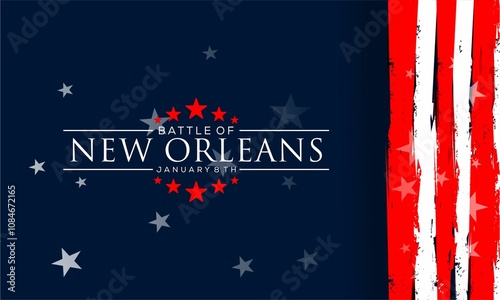 Battle of New Orleans vektor background. Battle of New Orleans creative for social media post, banner design.	 photo