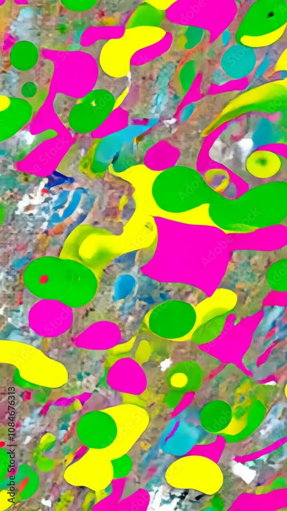 A dynamic abstract painting explodes with color A dynamic abstract painting explodes with color