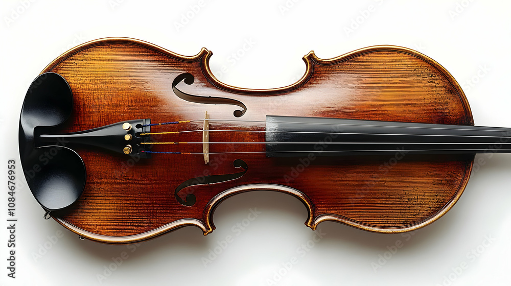 Fototapeta premium Violin Close-Up, Top View