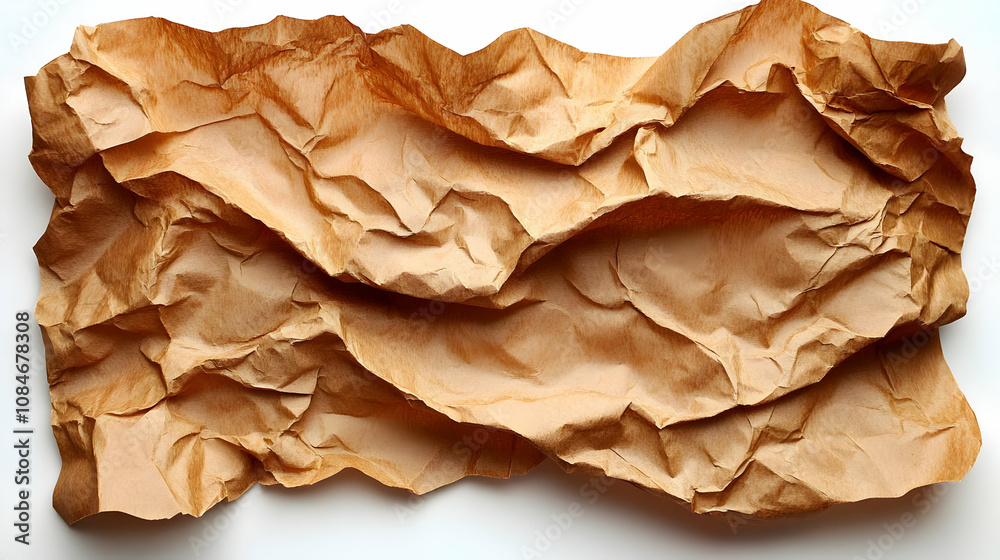 Brown Crumpled Paper Texture Background Brown Crumpled Paper Texture Background