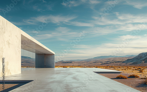 Minimalist modern art building space structure