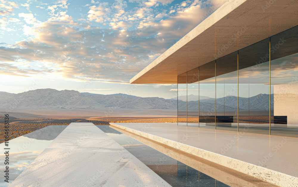 Minimalist modern art building space structure Minimalist modern art building space structure