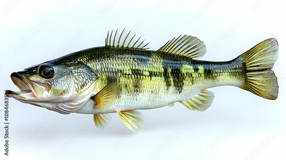 Green and Black Striped Fish Realistic Image Green and Black Striped Fish Realistic Image