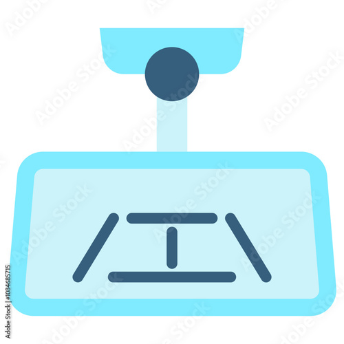 Rear View Mirror flat color icon. use for modern concept, print, UI, UX kit, web and app development. Vector EPS 10, related to car service, auto garage, car spare part.