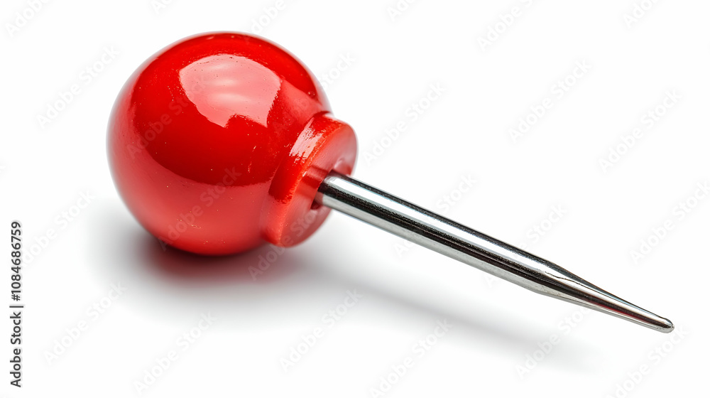 Red Push Pin Illustration Red Push Pin Illustration