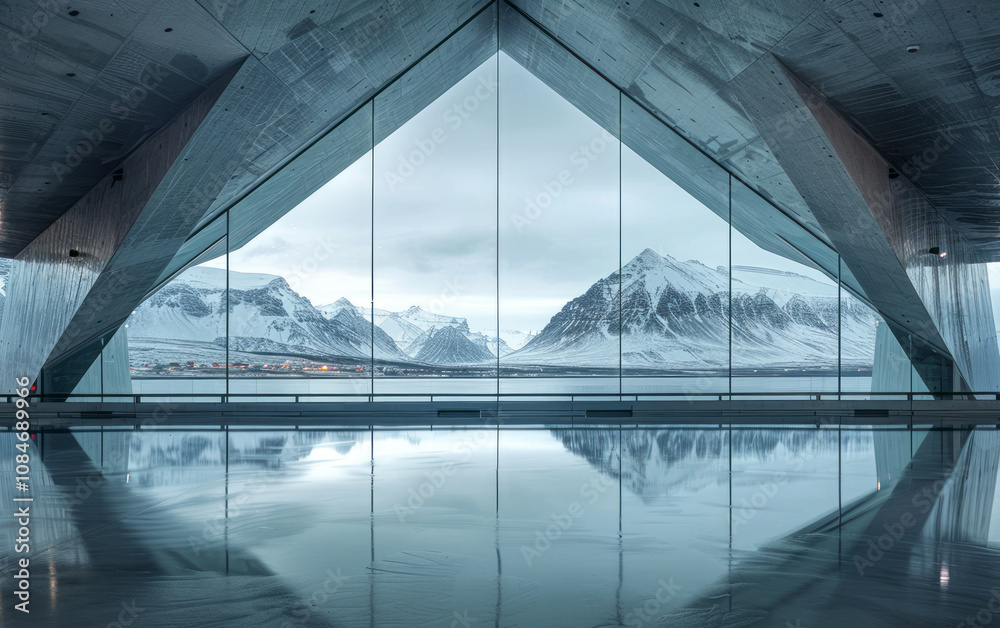 Minimalist modern art building space structure Minimalist modern art building space structure