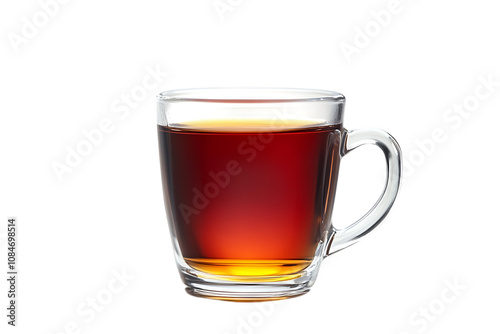 Glass cup of tea isolated png on a transparent background