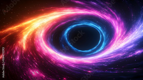 Abstract Background with Black Hole and Cosmic Swirls