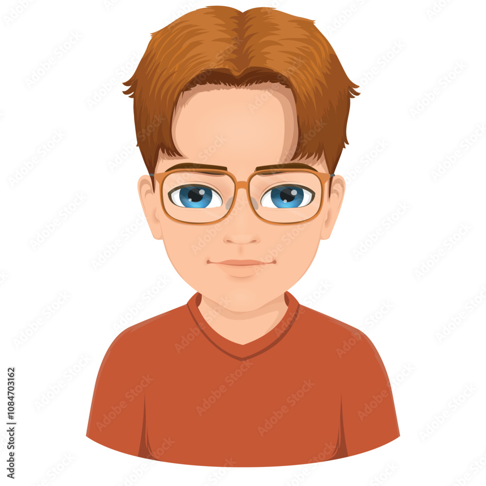 Portrait of young orange haired boy Portrait of young orange haired boy