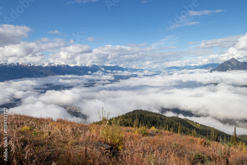 mountain landscape with clouds