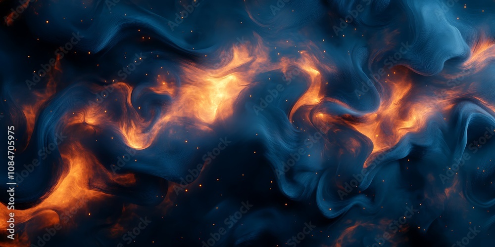 Fototapeta premium Abstract swirling fire and smoke texture.