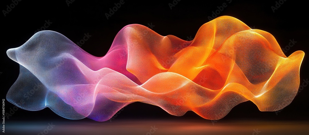 Fototapeta premium Abstract flowing waves of color and light, evoking movement and energy.