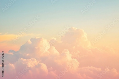 Serene Pastel Skies: A Tranquil Cloudscape at Dawn