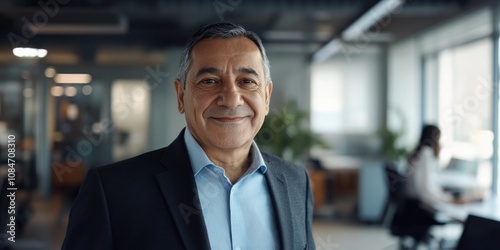 Businessman Posing in Office