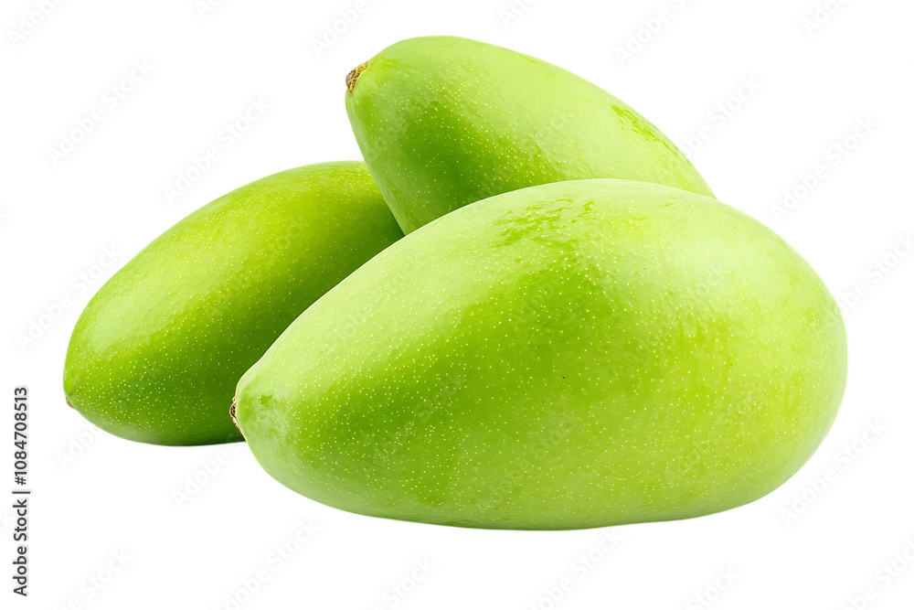 Green mango isolated png on a transparent background Green mango isolated png on a transparent background
