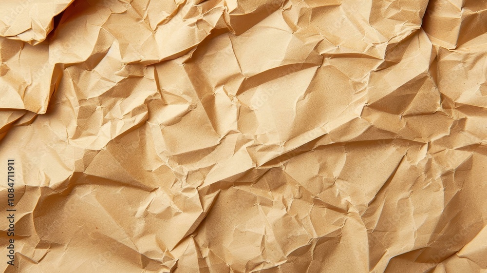 A textured background of old crumpled brown craft paper, adding a rustic touch to any creative project. A textured background of old crumpled brown craft paper, adding a rustic touch to any creative project.