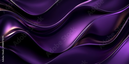 Abstract purple waves, flowing fabric texture.