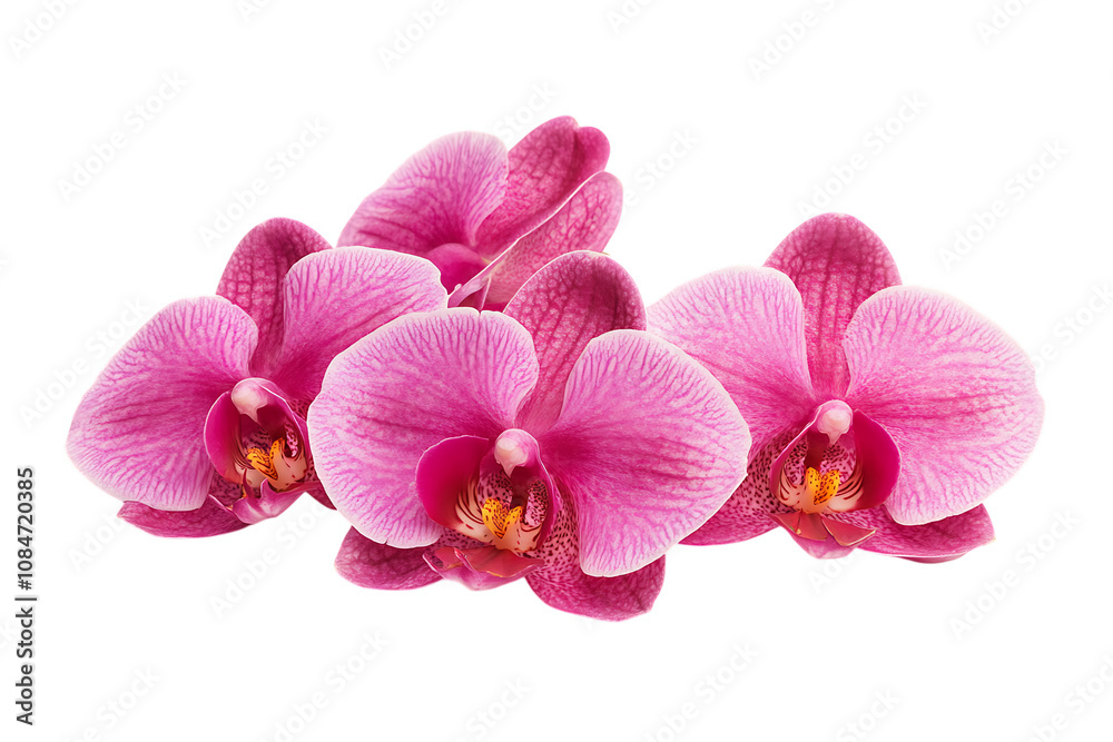 Obraz premium Orchid Flower isolated png on a transparent background
