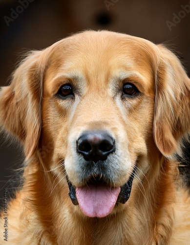 Wallpaper Mural Golden retriever dog, detail of the face, AI generated Torontodigital.ca