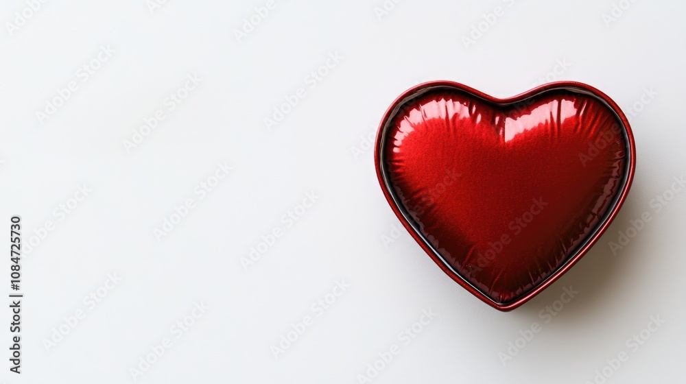 Obraz premium Heart-Shaped Box Filled with Red Chocolate Treats