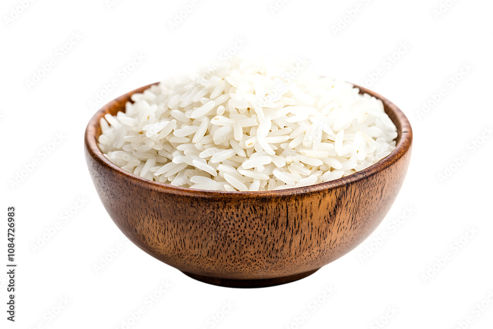 Jasmine Rice in a bowl isolated png on a transparent background Jasmine Rice in a bowl isolated png on a transparent background