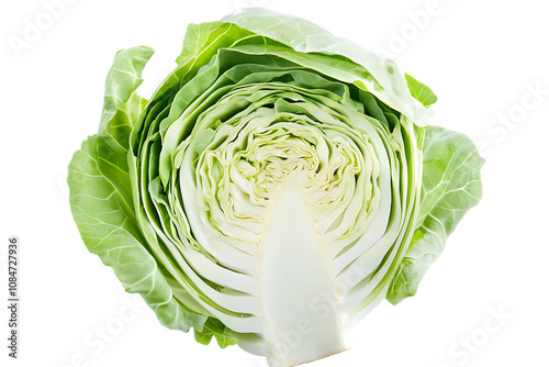 Slice cabbage isolated png on a transparent background
