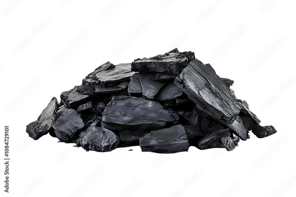 Charcoal isolated on a white background Charcoal isolated on a white background