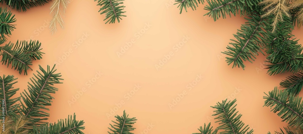 pine tree branches on peach background 10 pine tree branches on peach background 10