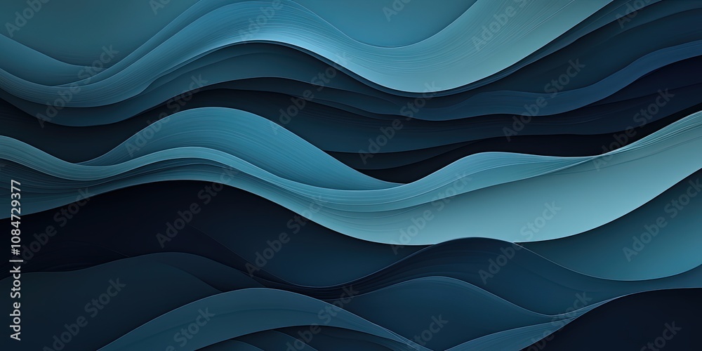 Fototapeta premium abstract blue waves