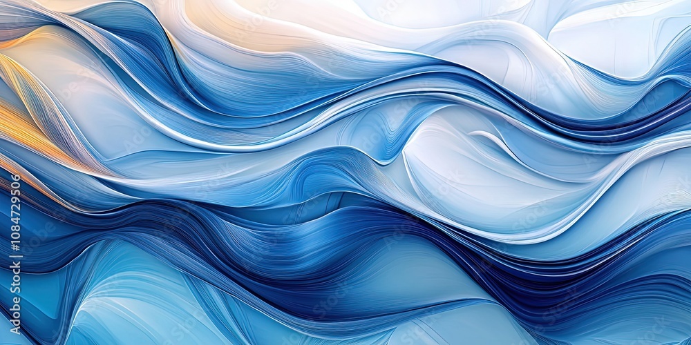 Fototapeta premium abstract blue waves
