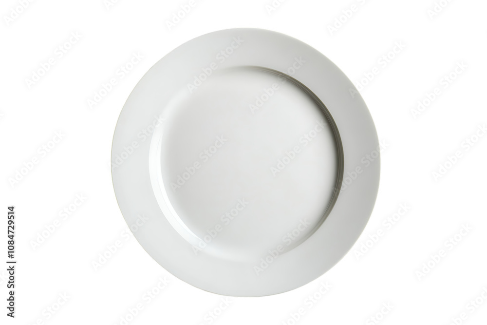 White plate isolated on a white background White plate isolated on a white background