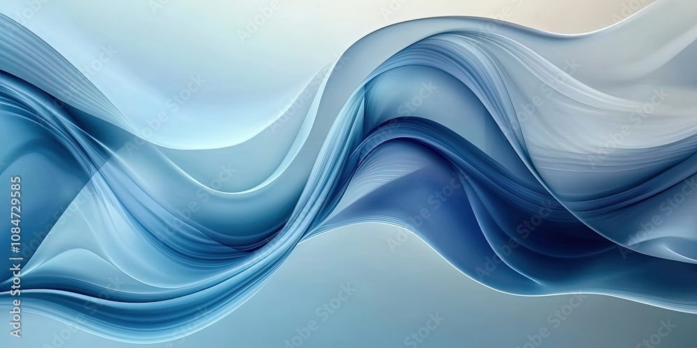 Fototapeta premium abstract blue waves